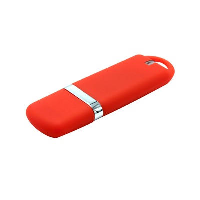 Флешка "Shape" с покрытием Софт Тач, 16 Гб, красная