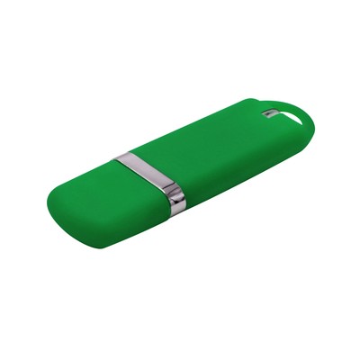 Флешка "Shape" с покрытием Софт Тач, 16 Гб, зеленая